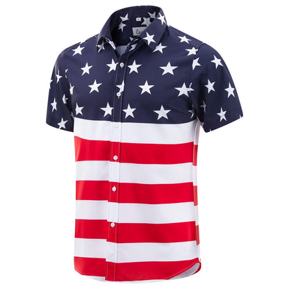 HOTEUOW Men's Hawaiian Shirt Short Sleeve Printed Button Down Beach Shirts