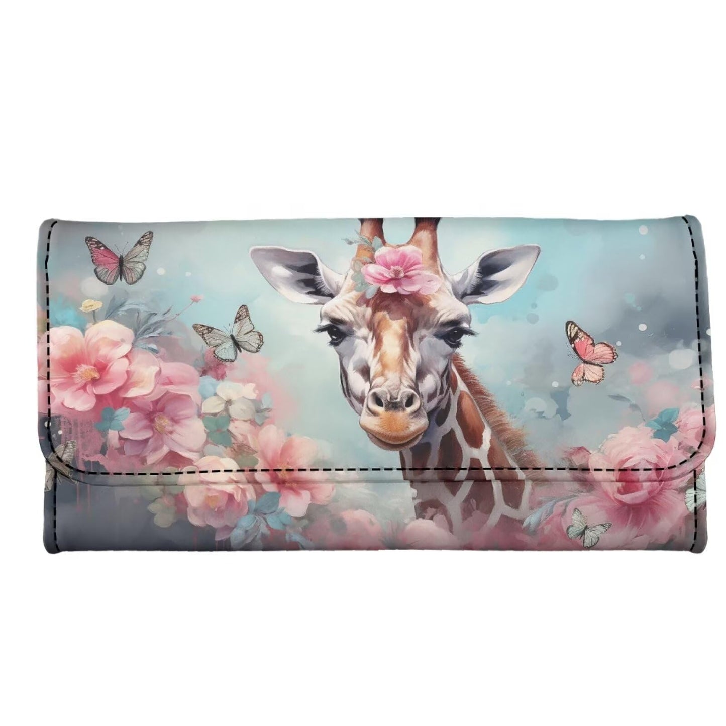 HOTHowilath Womens Hibiscus Flower Wallet Clutch Organizer With Change Pocket, Credit Card Clutch Long Purse for Women - Hot Pink