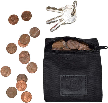 HOTHide & Drink, Water Resistant Waxed Canvas Condom Pouch, Change Valuables Tech Pocket Purse, Classic Partner Gift, Travel & Honeymoon Essentials, Handmade