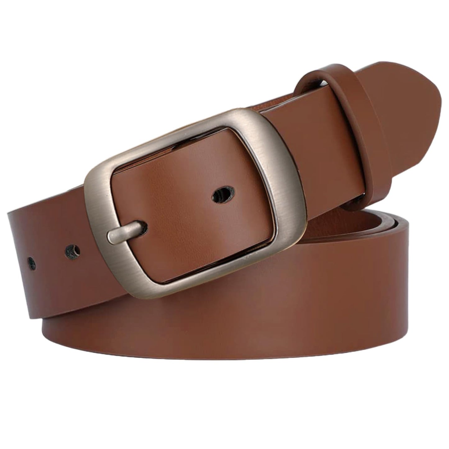 HOTSUOSDEY Women Belts For Jeans Dresses Pants Ladies Leather Waist Belt with Elegant Buckle, Width 1.3"
