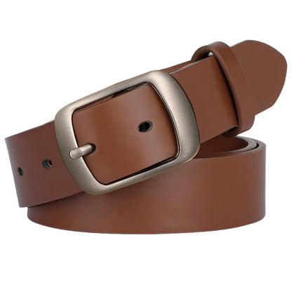 HOTSUOSDEY Women Belts For Jeans Dresses Pants Ladies Leather Waist Belt with Elegant Buckle, Width 1.3"