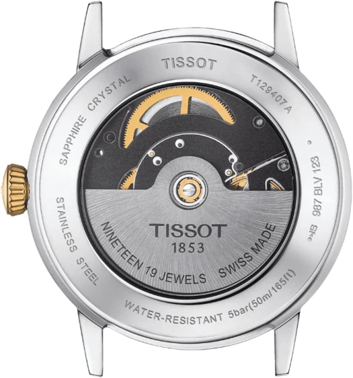 HOTTissot mens Classic Dream Stainless Steel Dress Watch gold T1294072203101