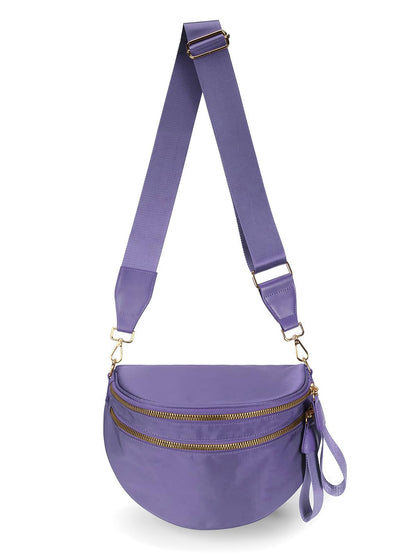 HOTPure Colour Crossbody Bag Bum Bag for Women,Spacious Purse Fanny Packs Belt Bag,Oversized Bum Bag (Colour Bum Bag-Beige)
