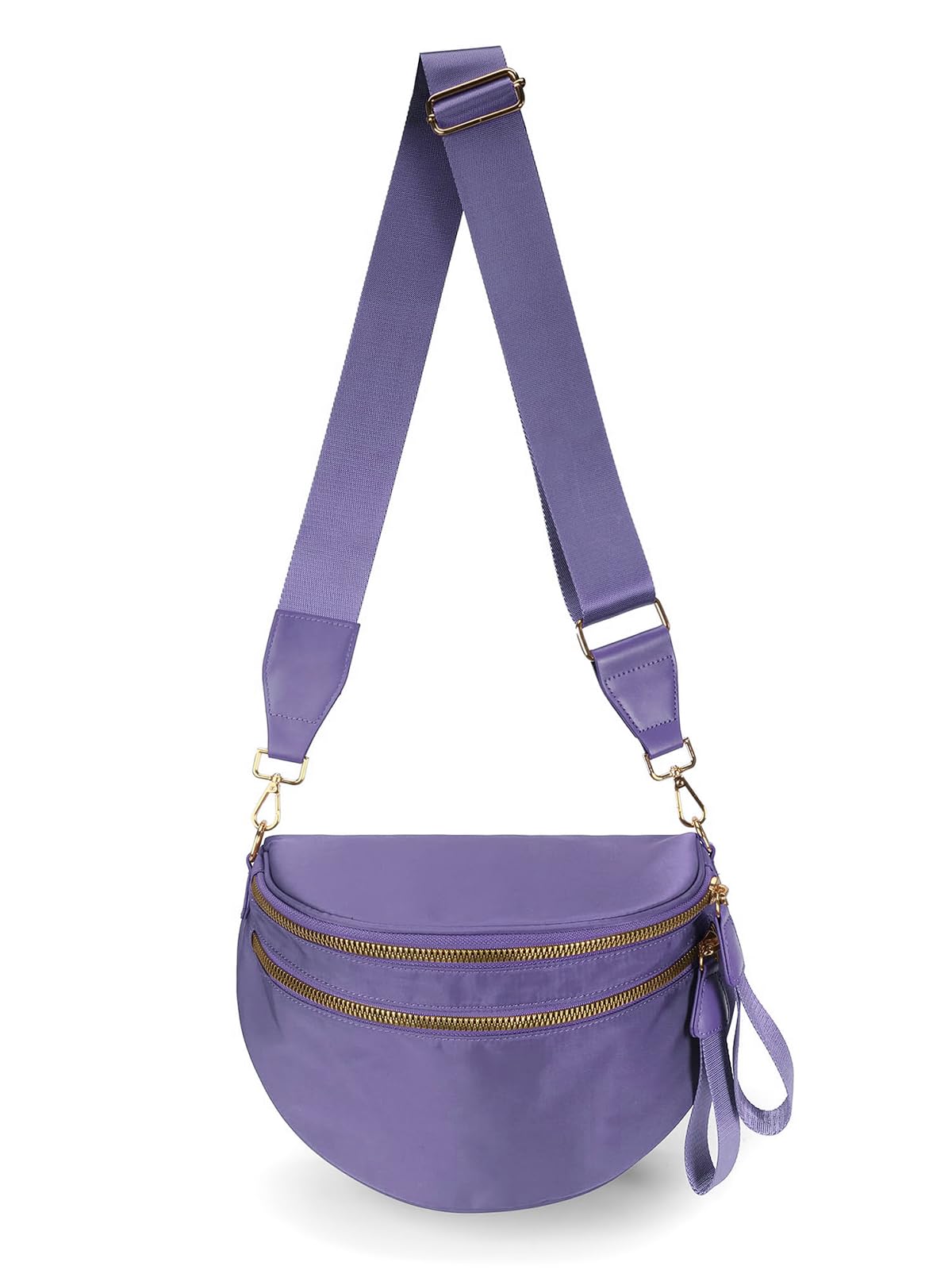 HOTPure Colour Crossbody Bag Bum Bag for Women,Spacious Purse Fanny Packs Belt Bag,Oversized Bum Bag (Colour Bum Bag-Black)