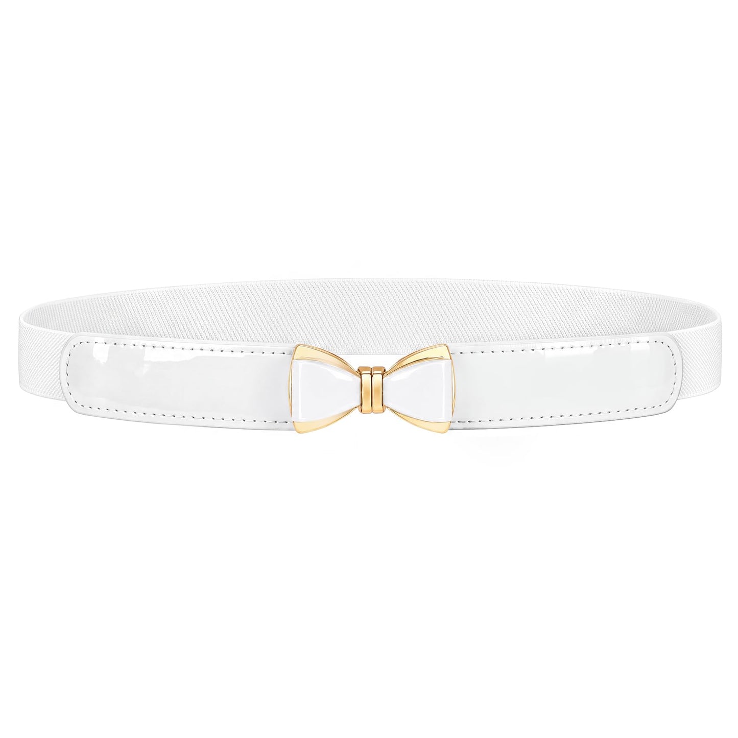 HOTVONMELLI Womens Skinny Elastic Belt Stretchy Bow Belt for Women Dresses Thin Waist Ladies Belts