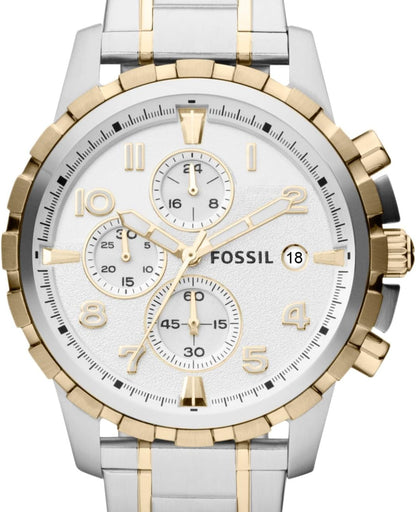 HOTFossil Men's Watch, Dean Quartz Stainless Steel Chronograph Watch for Men