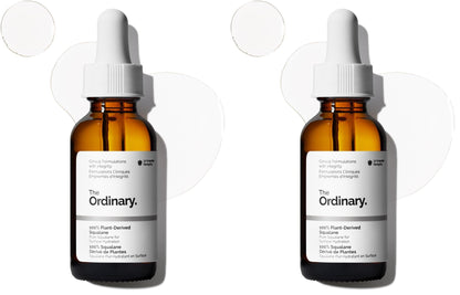 HOTThe Ordinary 100% Plant-Derived Squalane, for Skin and Hair, Lightweight Hydration, and Moisture Barrier Support, 1 Fl Oz