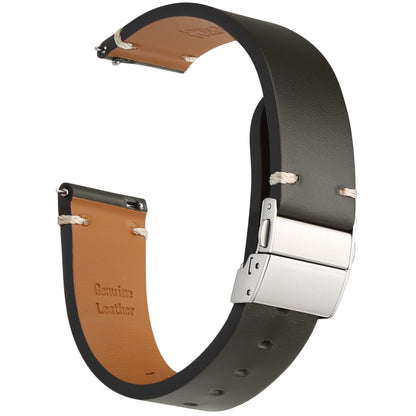 HOTRitche Quick Release Leather Watch Bands for Men Women, Leather Watch Straps with Butterfly Clasp, 18mm 20mm 22mm Watch Band, Black, Brown, Coffee