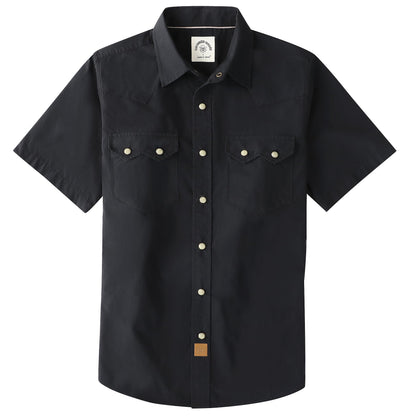 HOTDubinik® Pearl Snap Western Shirts for Men Short Sleeve Cowboy Men's Casual Shirt with 2 Sawtooth Pocket Vintage