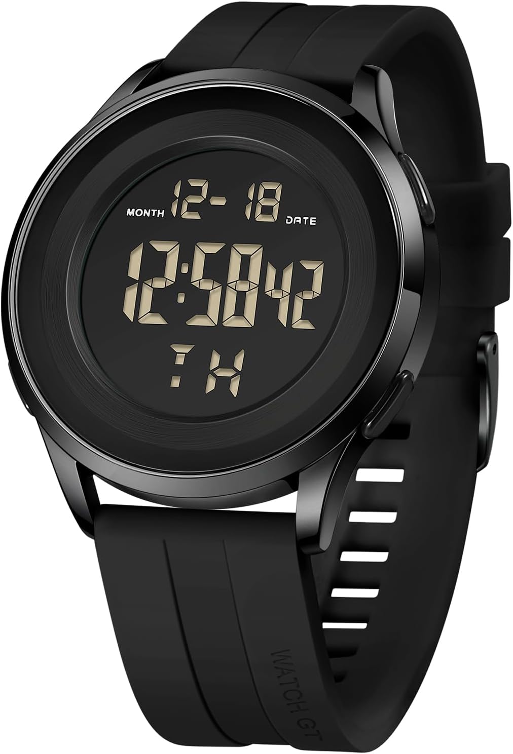 HOTCOSSINIGE Mens Digital Waterproof Military Watch for Men Black Dive Tactical Sports Minimalist Ultra-Thin Wrist Watch