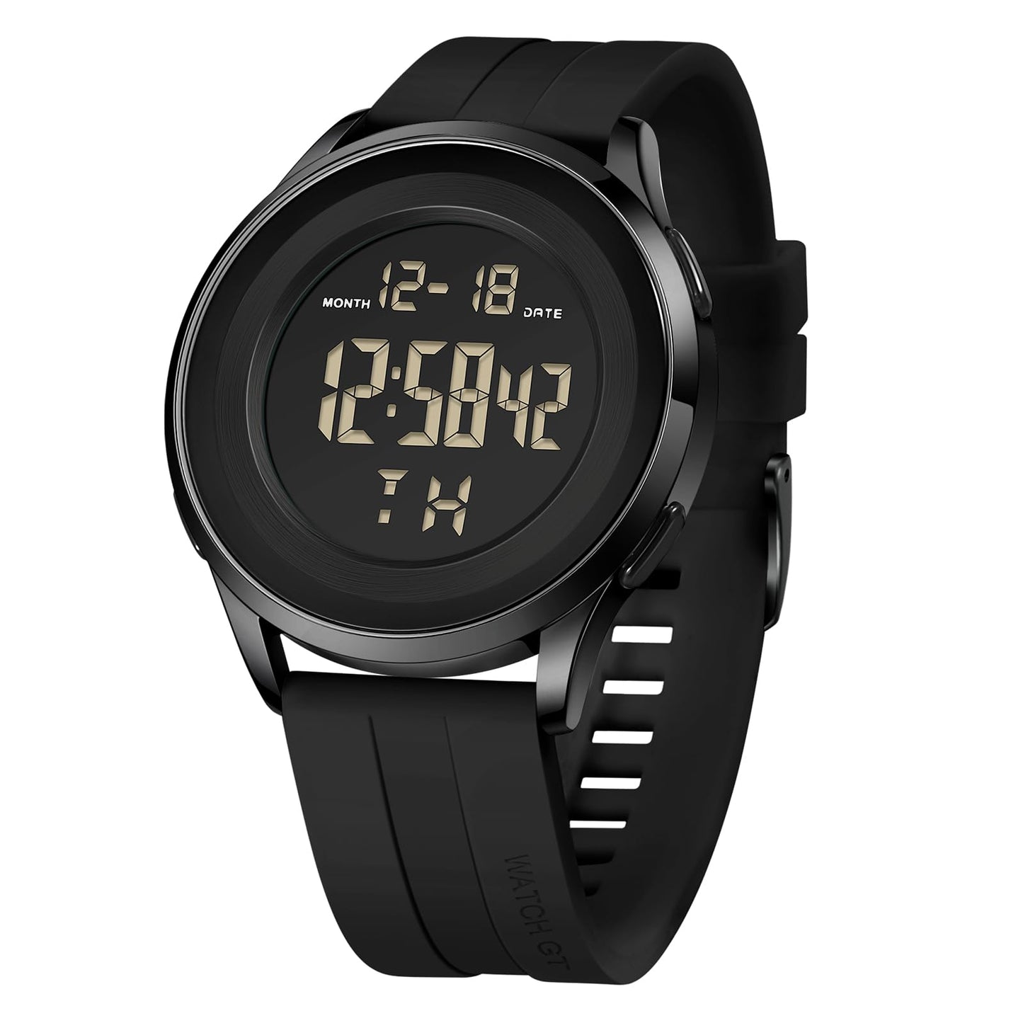 HOTCOSSINIGE Mens Digital Waterproof Military Watch for Men Black Dive Tactical Sports Minimalist Ultra-Thin Wrist Watch