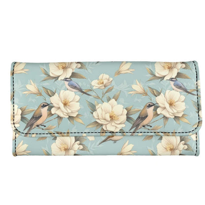 HOTLotus Mandala Women PU Leather Tri-fold Wallets Black And White Sketch Flower Zipper Pocket Buckle Money Manager Starry Sky Tall Billfold Secretary Cash Wallet