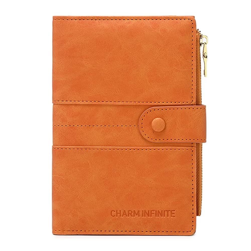 HOTMudono RFID Blocking Slim Passport Wallet, Travel Document Organizer | Vegan Leather Passport Holder for Women and Men, Travel Credit Card Case with ID Window, Zipper Pocket and Pen Holder