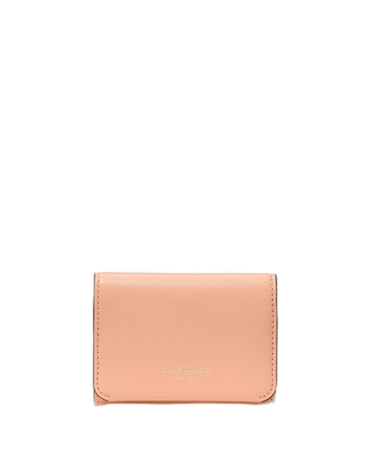 HOTkate spade new york Halo Glazed Leather Card Case Trifold Wallet