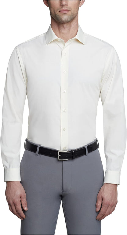HOTKenneth Cole Unlisted Men's Slim Fit Solid Dress Shirt - Amazon Exclusive