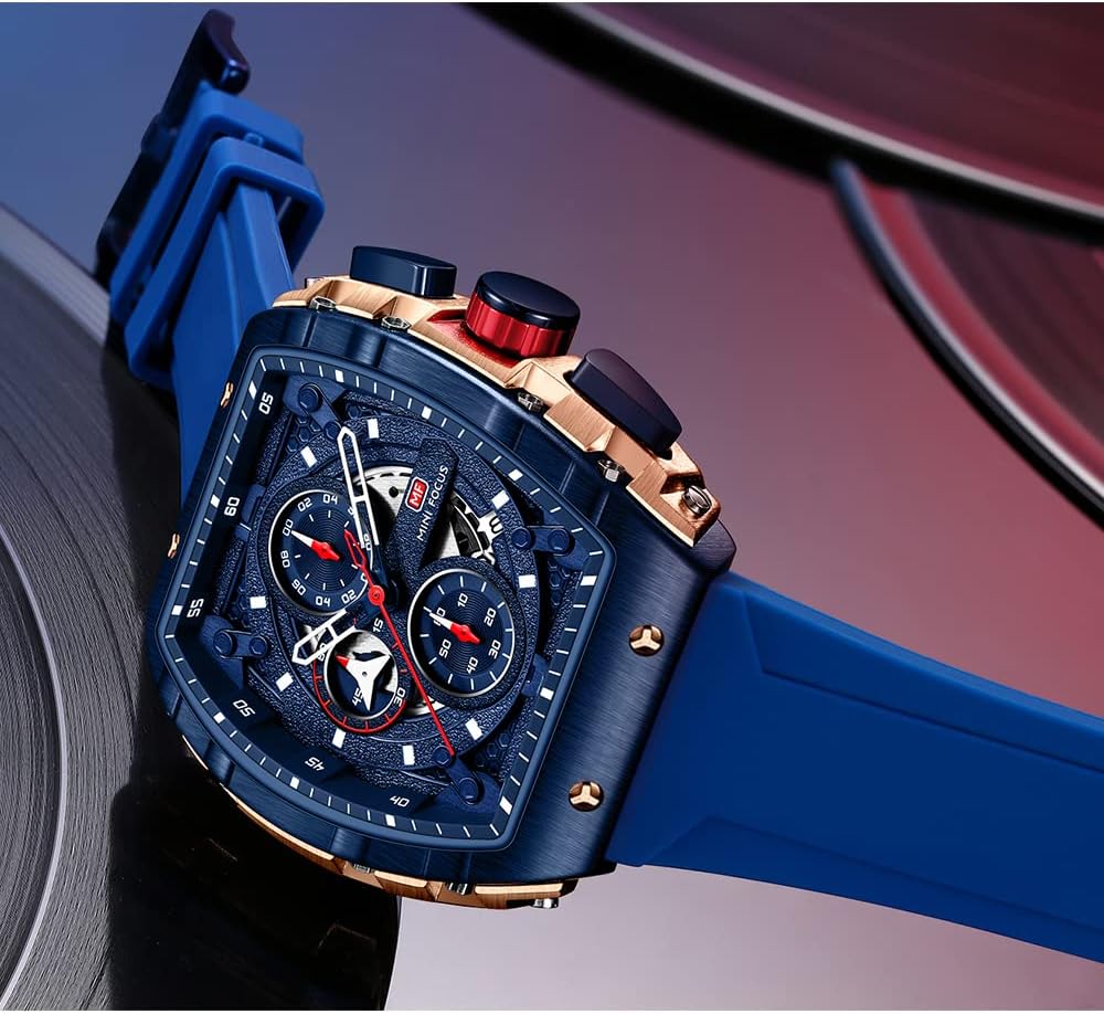 HOTMini Focus Men's Watch Fashion Sport Wrist Watches (Chronograph/Waterproof/Luminous/Calendar) Silicon Strap Quartz Watches for Men