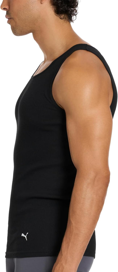 HOTPuma Men's 5 Pack Cotton Rib Tank Top