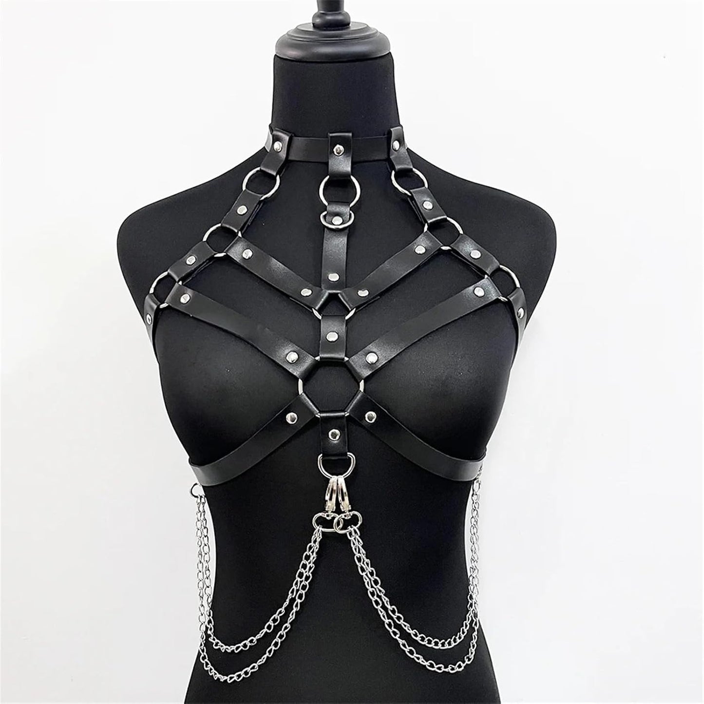 HOTWomen Punk Belts Body Chain Goth Belt BDSM Lingerie Bondage Kit | Adjustable Size, Leather Material, Goth Bondage Lingerie Harness Lingerie Goth Accessories