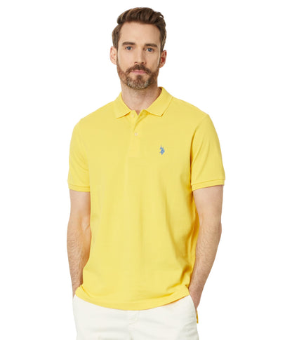 HOTU.S. Polo Assn. Men's Classic Polo Shirt, Two-Button Closure Pique Polo Shirt, Summer Fashion Golf Shirt | Two-Button Closure Pique Polo Shirt, Summer Fashion Golf Shirt