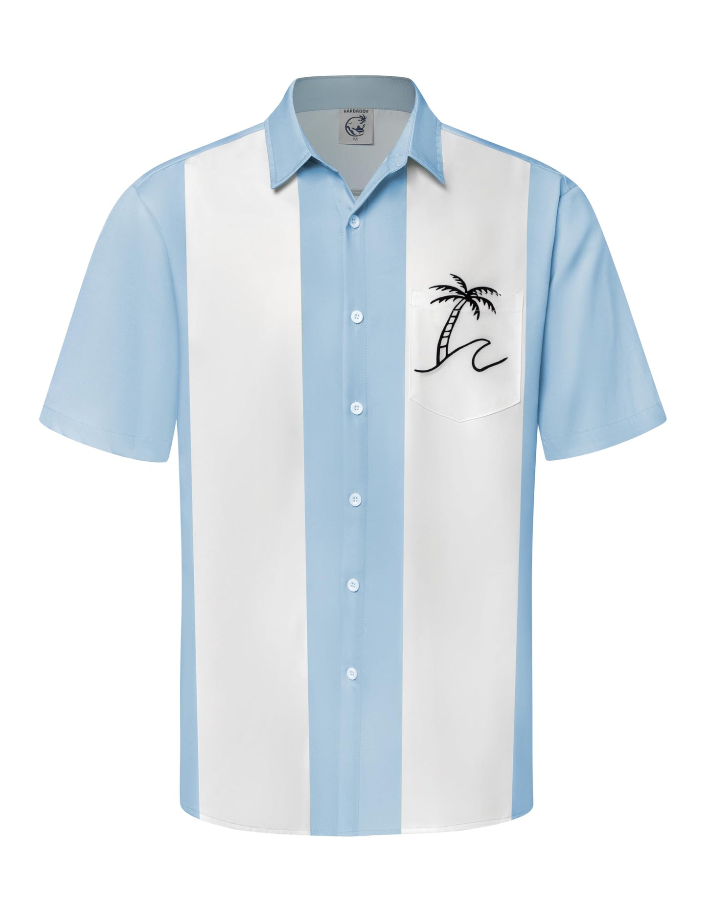 HOTHardaddy Men's Vintage Bowling Shirt Short Sleeve Button Down Hawaiian Summer Beach Printed Casual Shirts