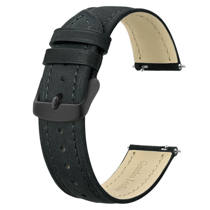 HOTBISONSTRAP Extra Long Watch Bands 18mm 20mm 22mm 24mm, Leather Watch Straps for Men, XL Replacement Strap for Large Wrists