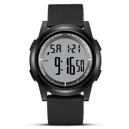 HOTHANPOSH Mens Digital Watch Ultra Thin Minimalist Sports Waterproof Outdoor LED Screen Large Face Wrist Watches for Men with Back Light Alarm Date Stopwatch