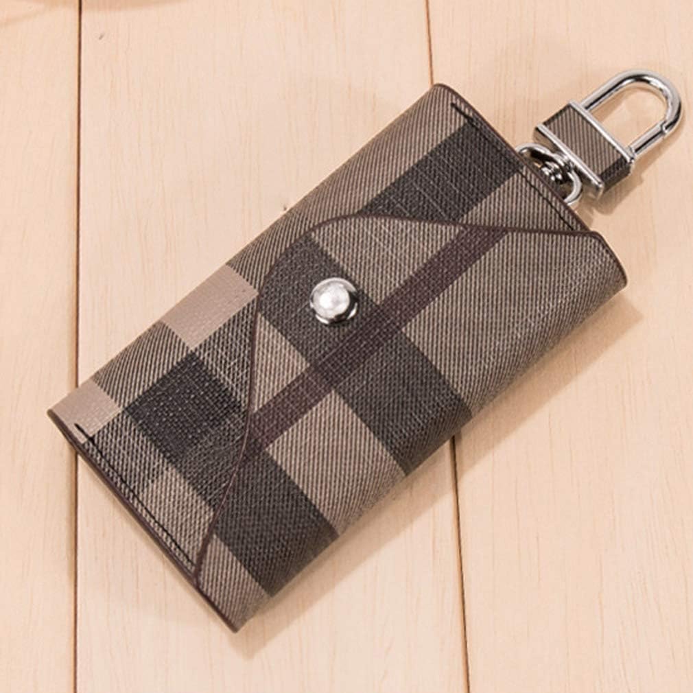 HOTWomen Men Leather Car Key Chain Card Holder Money Wallet Pouch Case 6 keys Organizer Bag Case