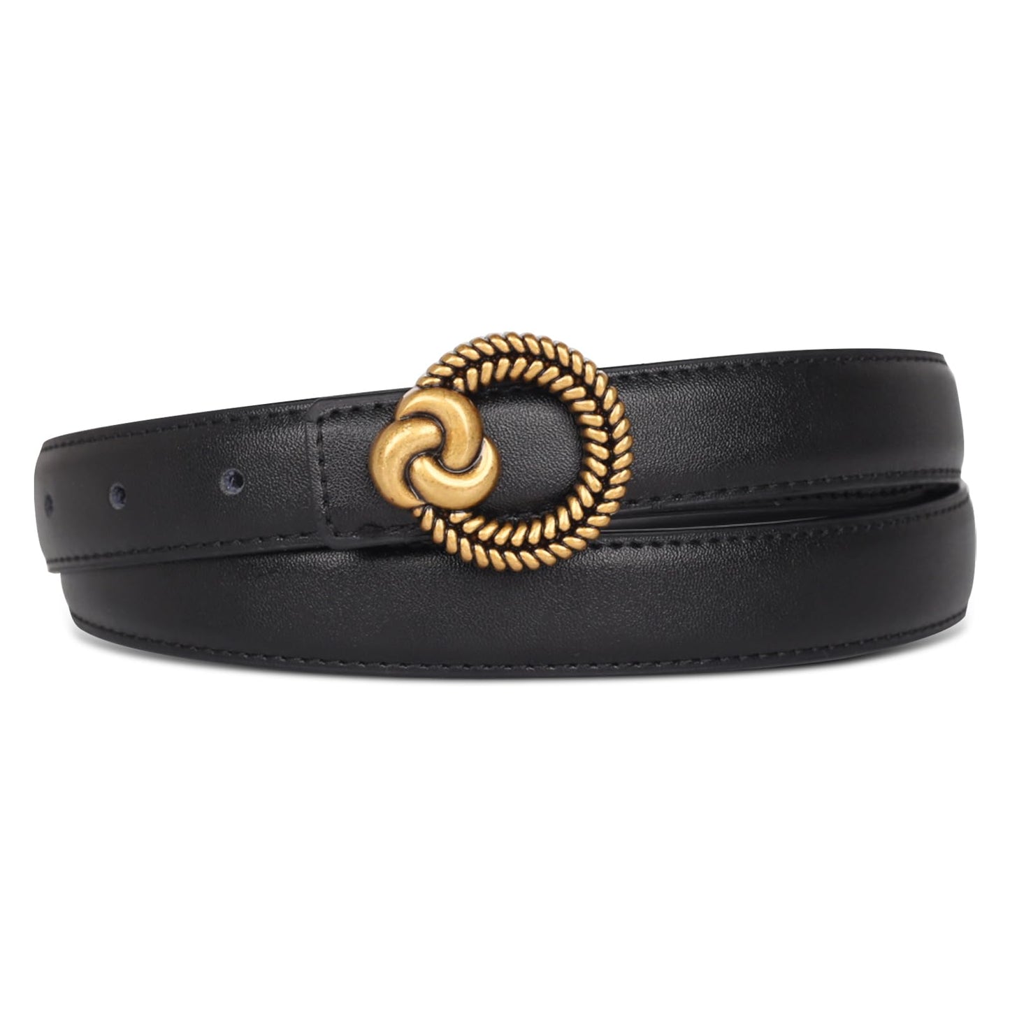 HOTRelang Women's Belts with Gold Buckle, Fashion Waist Band, Elegant Ladies' Belt, Gift for Women