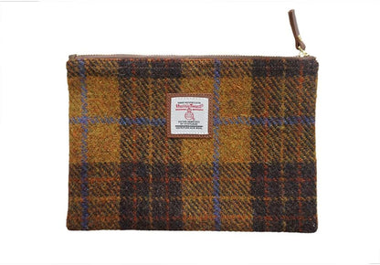 HOTHarris Tweed Coin Purse Handmade Lipstick Bag Vintage British Portable Credit Card ID Wallet with YKK Zipper for Women men (Mint Green, Large)