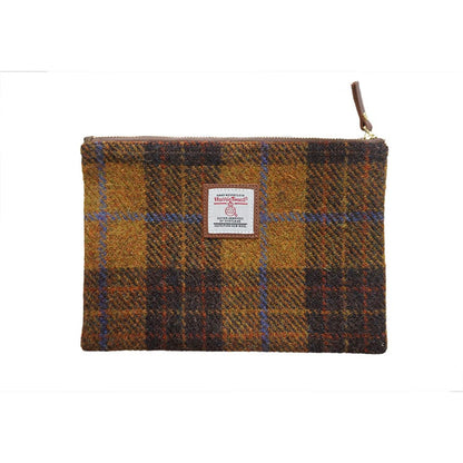 HOTHarris Tweed Coin Purse Handmade Lipstick Bag Vintage British Portable Credit Card ID Wallet with YKK Zipper for Women men (Mint Green, Large)