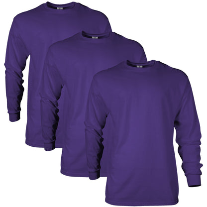 HOTGildan Adult Ultra Cotton Long Sleeve T-Shirt, Style G2400, Multipack