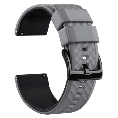 HOTRitche Christmas Gift Silicone Watch Bands 18mm 20mm 22mm 24mm Quick Release Rubber Watch Bands for Men, White Elephant Gifts, Stocking Stuffers For Men