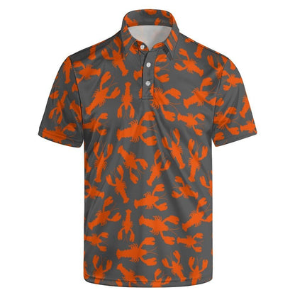 HOTGolf Polos for Men Funny Moisture Wicking Golf Shirts Performance Quick-Dry Polo Shirts Short Sleeve