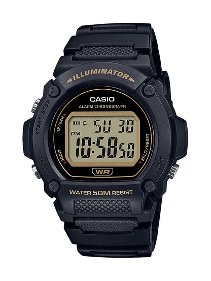HOTCasio W219H Series | Men’s Digital Watch | 50M WR | LED Illuminator | 100 SEC Chronograph | 1/100 SEC Stopwatch | Daily Alarm | Hourly Time Signal | Auto Calendar | 7 Year Battery