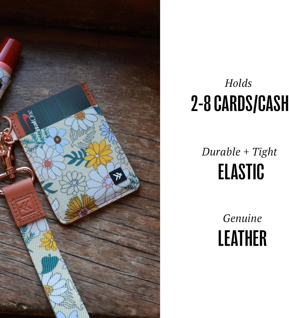 HOTThread Wallets Ultra Slim Minimalist Leather Card Holder Wallet (Blossom)