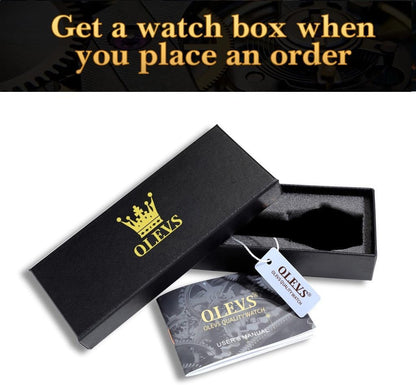 HOTOLEVS Mens Gold Watches Waterproof Stainless Steel Lightweight Watch with Date Classic Luxury Dress Watch for Men Gold White Blue Green Dial