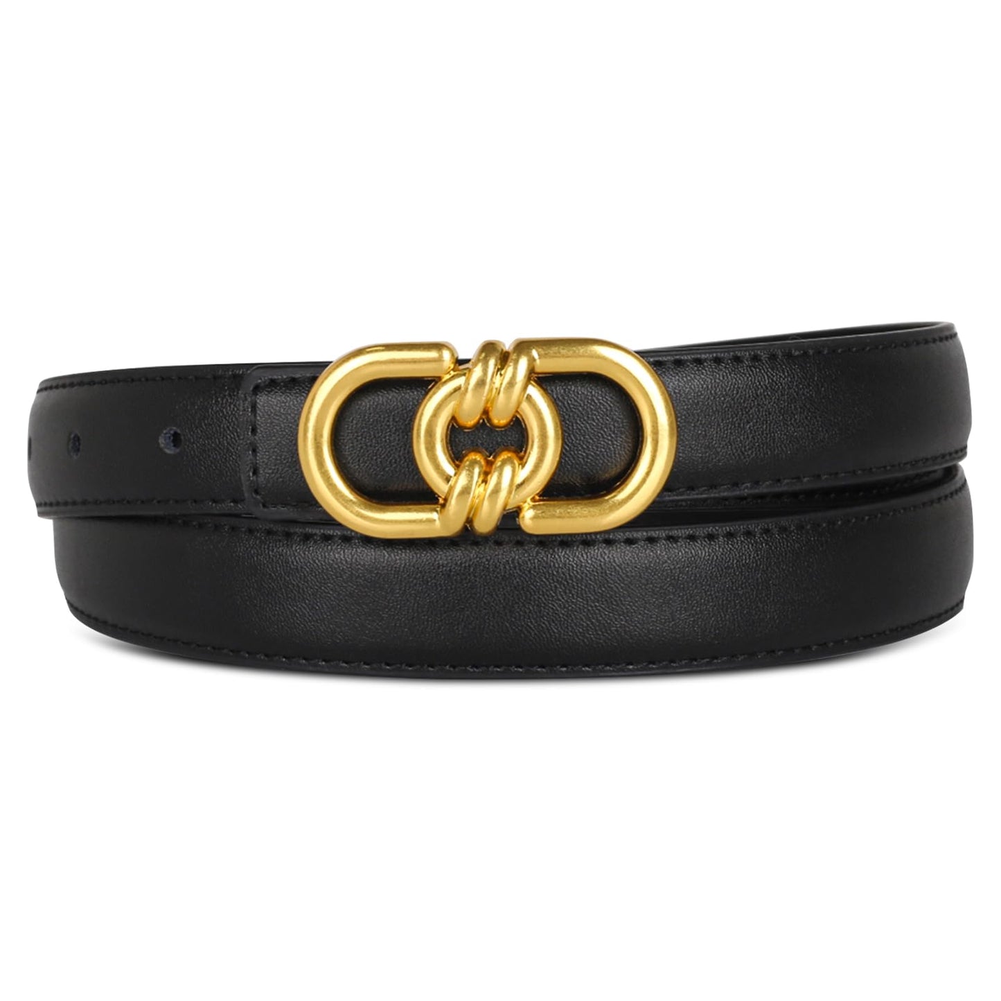 HOTAurolran Women's Leather Belt with Buckle - Ideal for Dresses, Jeans, and Coats