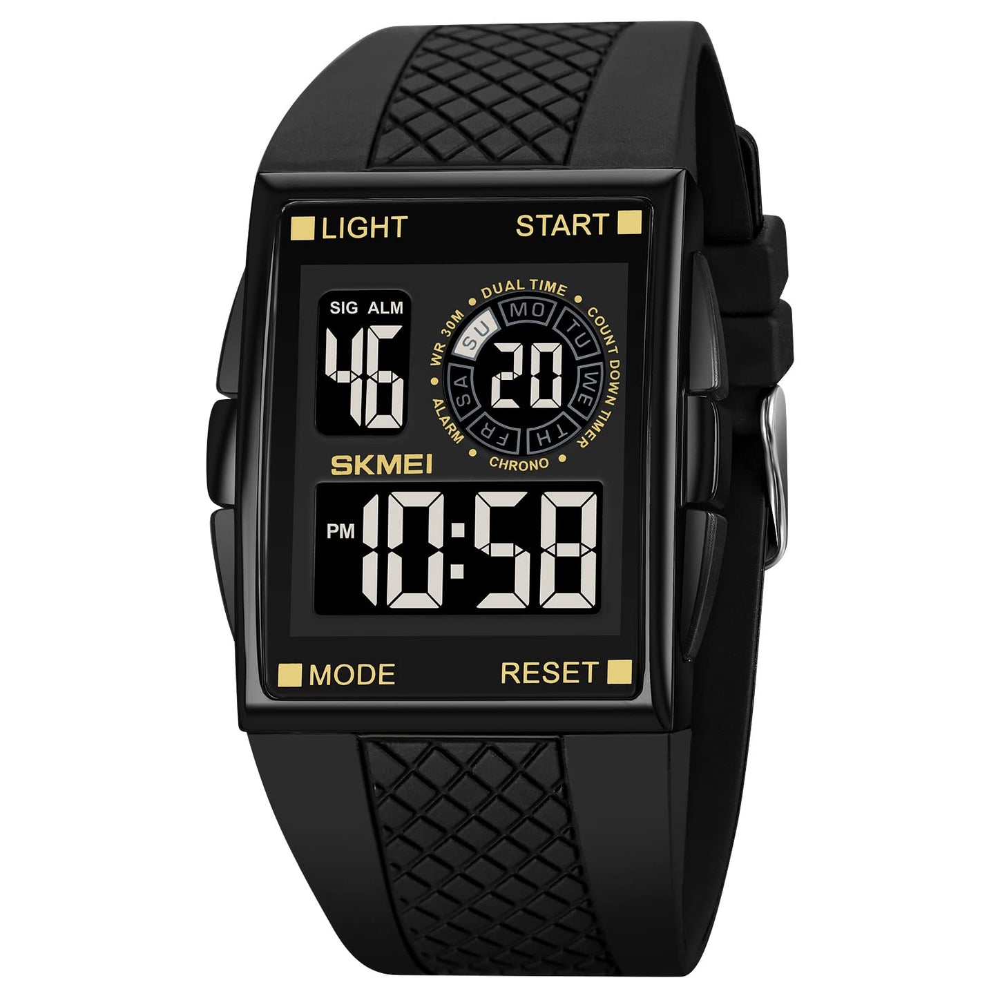 HOTGosasa Men Sports Military Watches Digital Airplane Shaped LED Light Waterproof Watches