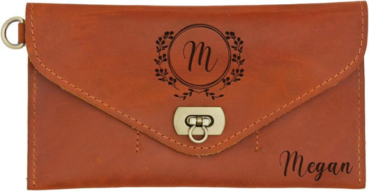HOTPersonalized Leather RFID Wallet for Women – Customizable with Couple Names and Special Messages – Elegant Gift for Girlfriends, Mothers, and Women – Ideal Gift for Valentine’s Day and Mother’s Day
