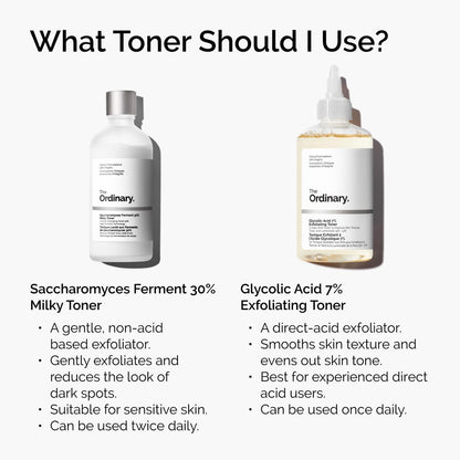 HOTThe Ordinary Glycolic Acid 7% Exfoliating Toner, Brightening and Smoothing Daily Toner for More Even-Looking Skin Tone