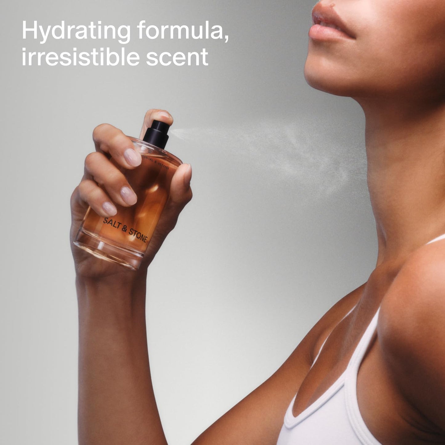 HOTSalt & Stone Hair & Body Mist for Women & Men, Santal & Vetiver 3.4 fl oz | Body & Hair Mist, Warm & Woody Scented Body Spray, Gender Neutral Fragrance with Glycerin & Red Algae, Vegan, Paraben-Free