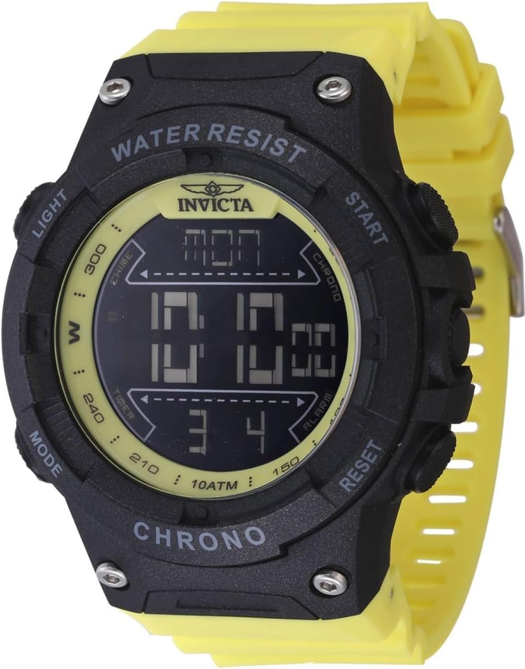 HOTInvicta Invicta Racing Men 52mm Plastic Black dial Electronic Digital
