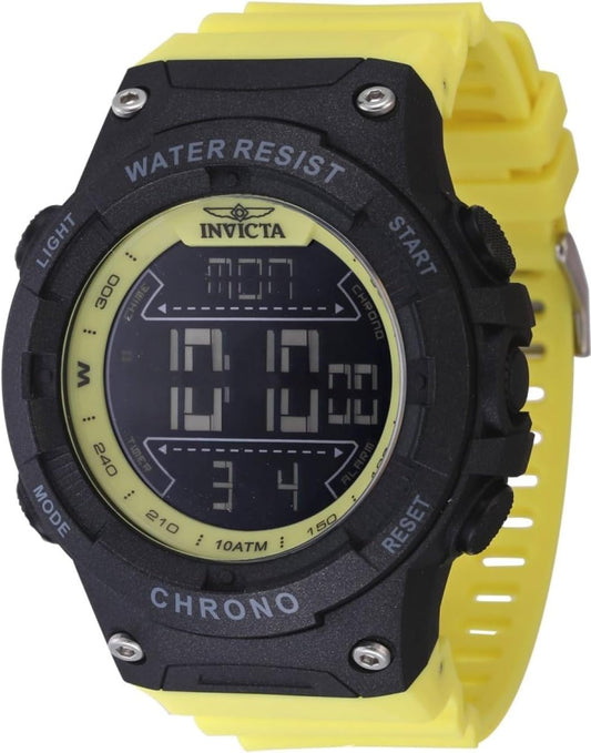 HOTInvicta Invicta Racing Men 52mm Plastic Black dial Electronic Digital