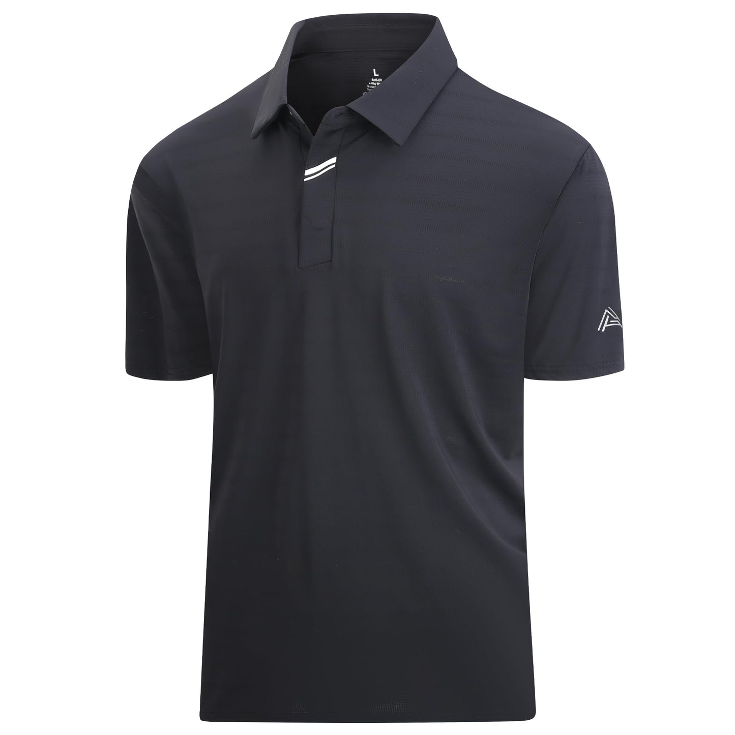 HOTEsabel.C Jacquard Golf Shirts for Men Dry Fit Short Sleeve Collared Polo | Moisture Wicking, Athletic Fit, 4-Way Stretch for Comfort, Wrinkle Free, Lightweight, Ideal for Golf, Casual & Work Wear