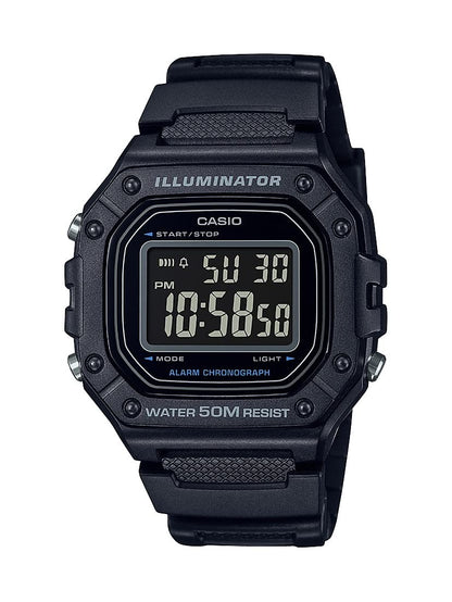 HOTCasio W218H Series | Men’s Digital Watch | 50M WR | 1/100 Second Stopwatch | 100 SEC Chronograph | LED Backlight | Countdown Timer | Daily Alarm | Hourly Time Signal | 7 Year Battery