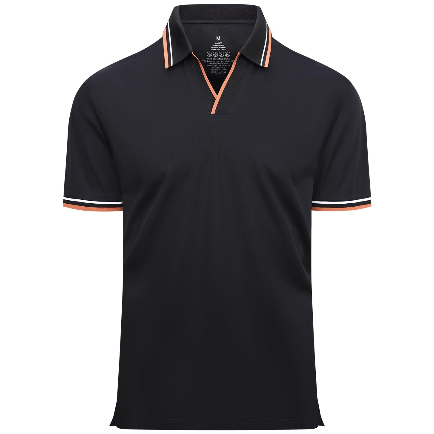 HOTEsabel.C Jacquard Golf Shirts for Men Dry Fit Short Sleeve Collared Polo | Moisture Wicking, Athletic Fit, 4-Way Stretch for Comfort, Wrinkle Free, Lightweight, Ideal for Golf, Casual & Work Wear