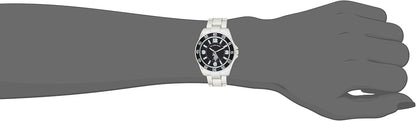 HOTU.S. Polo Assn. Men's Analog Stainless Steel Watch with Black Dial and Rotating Bezel – Sleek Design, Adjustable Band, and Water-Resistant – Fits Wrists 5.5" to 8"