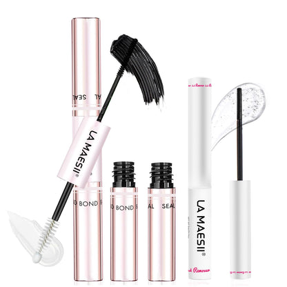 HOTLA MAESII Lash Cluster Glue, Lash Bond and Seal for Eyelash Clusters, 10ml Bond and Seal, Waterproof, 2-in-1 Home Use, Strong Hold for 72H