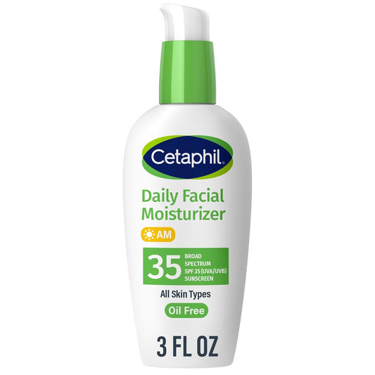 HOTCetaphil Face Moisturizer, Daily Oil Free Facial Moisturizer with SPF 35, For Dry or Oily Combination Sensitive Skin, Fragrance Free Face Lotion