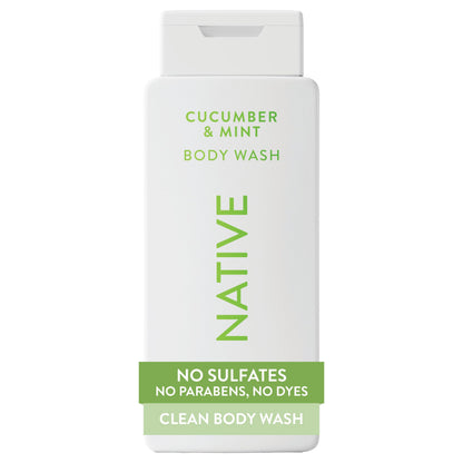 HOTNative Clean Body Wash, Gentle & pH-balanced for Sensitive Skin, 24-Hr Freshness for Men & Women, Vegan & Cruelty-Free, Free of Sulfates, Parabens & Phthalates, Sea Salt & Cedar, 18 fl oz
